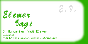 elemer vagi business card